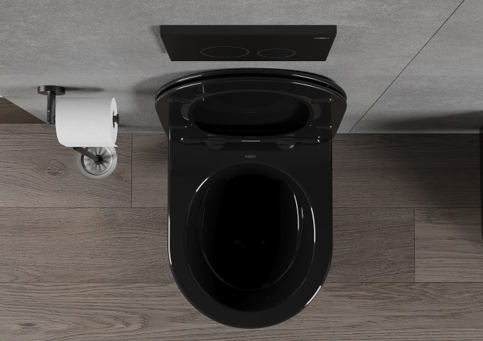 Στελάζ Ποτοπουχοι για WC με Μαύρο Κουμπί